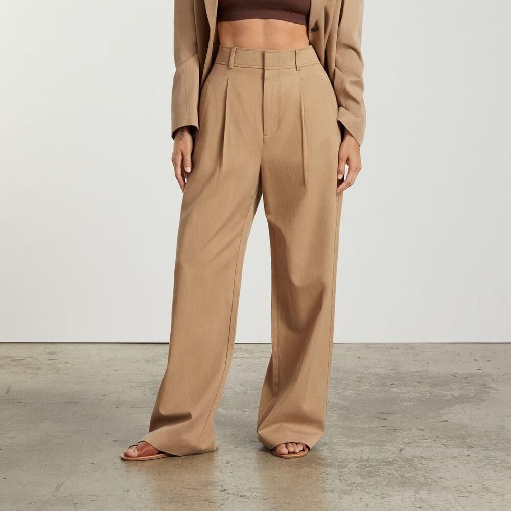 SOLD Everlane Women's Khaki Wide-Leg Trousers